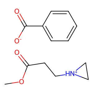 1-aziridinepropionic acid, methyl ester, benzoate (salt) structure