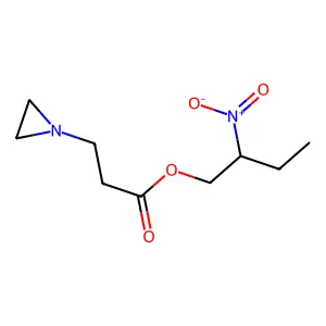1-Aziridinepropionic acid, 2-nitrobutyl ester structure