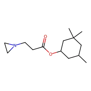 1-Aziridinepropionic acid, 3,3,5-trimethylcyclohexyl ester structure