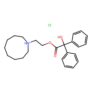 2-(Azonan-1-yl)ethyl hydroxy(diphenyl)acetate--hydrogen chloride (1/1) structure