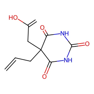 Barbituric acid, 5-allyl-5-(2-hydroxyallyl)- structure