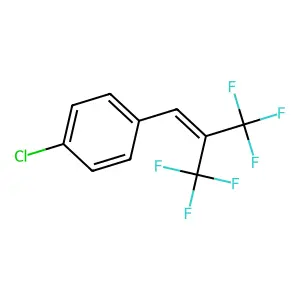 1-Chloro-4-(3,3,3-trifluoro-2-(trifluoromethyl)prop-1-enyl)benzene structure