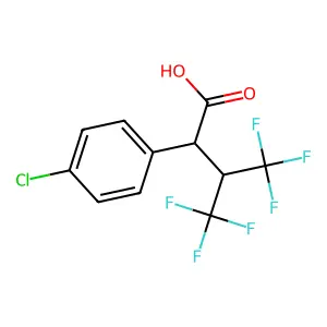 2-(4-chlorophenyl)-4,4,4-trifluoro-3-(trifluoromethyl)butanoic Acid structure