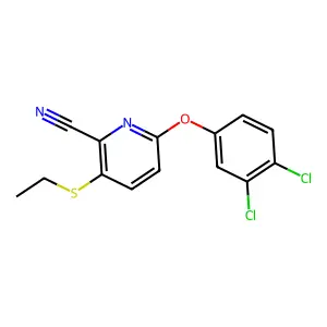 6-(3,4-Dichlorophenoxy)-3-(ethylthio)-2-pyridinecarbonitrile structure