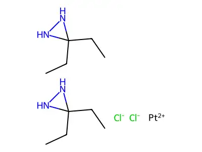 diethyldiaziridine platinum(II) structure