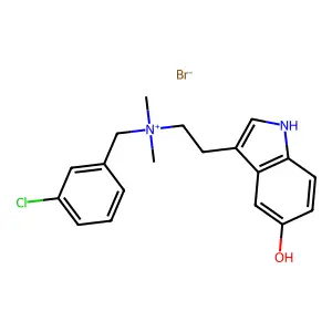 Ammonium, (m-chlorobenzyl)(2-(5-hydroxyindol-3-yl)ethyl)dimethyl-, bromide structure