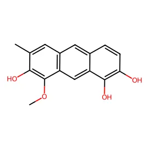 1,2,7-Trihydroxy-8-methoxy-6-methylanthracene structure
