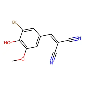Malononitrile, 5-bromovanillylidene- structure