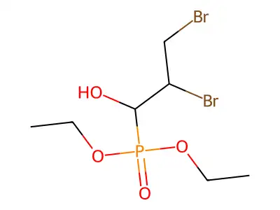 Phosphonic acid, (2,3-dibromo-1-hydroxypropyl)-, diethyl ester structure