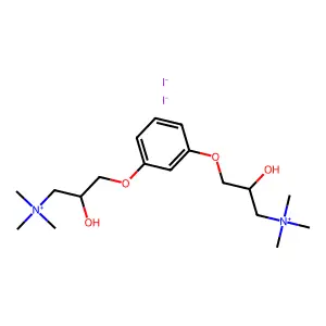 Ammonium, (m-phenylenebis(oxy(2-hydroxytrimethylene)))bis(trimethyl-, diiodide structure